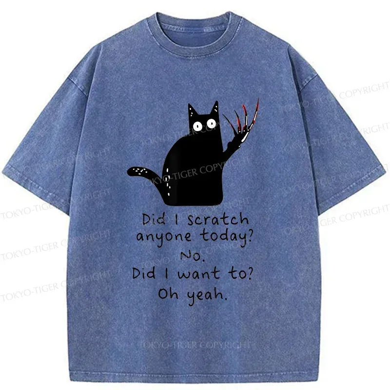 Kyoto-Lion Cats With Sharp Claws Washed T-Shirt