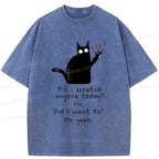Kyoto-Lion Cats With Sharp Claws Washed T-Shirt