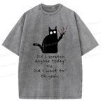 Sharp Claws Cat T-Shirt for Streetwear