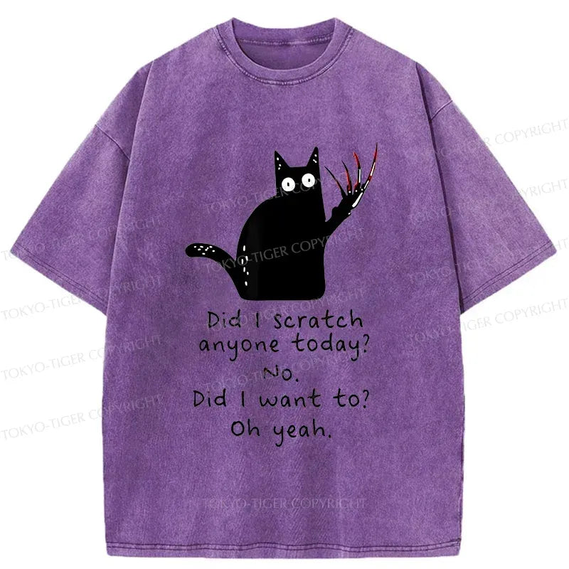 Kyoto-Lion Cats With Sharp Claws Washed T-Shirt