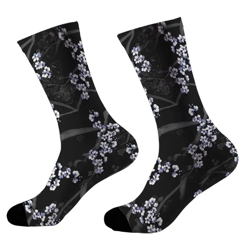 Dark night sakura socks daily wear