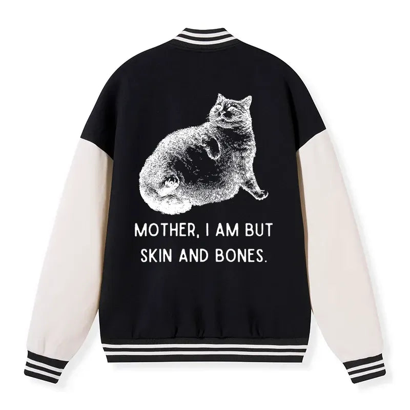 Japanese Cat Embroidery Varsity Jacket Best Seller