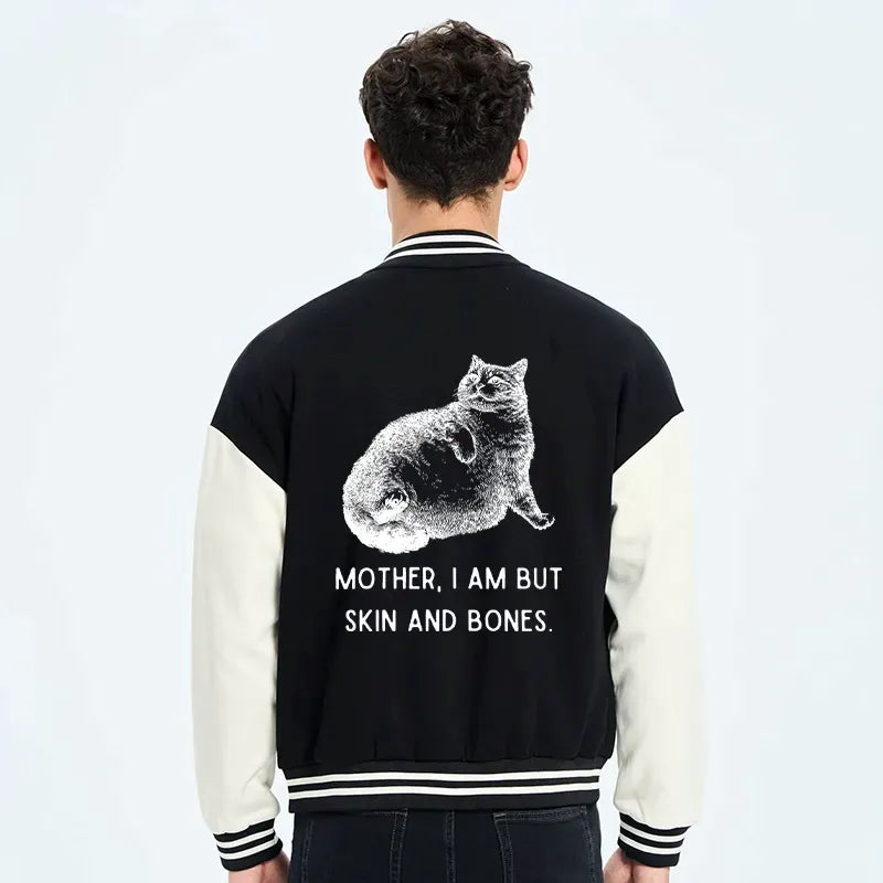 Japanese Cat Embroidery Varsity Jacket Best Seller