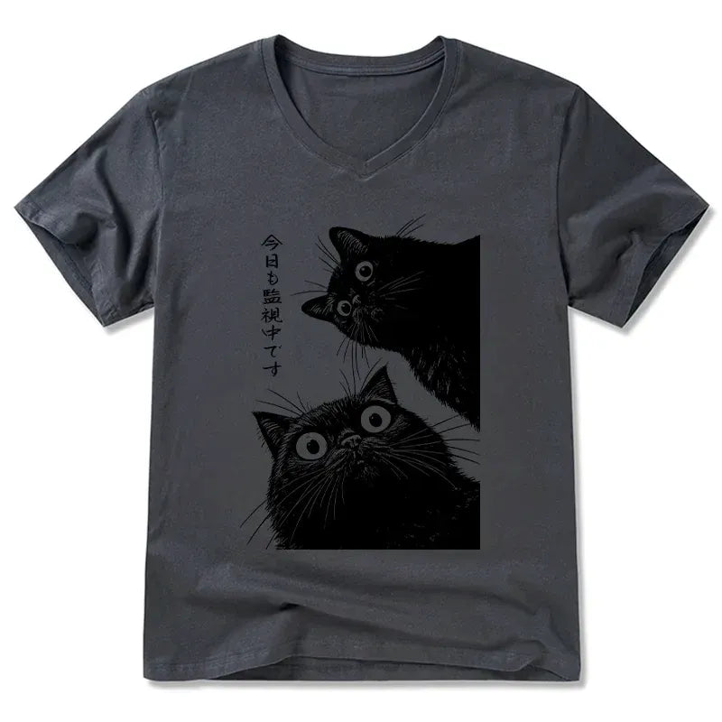 kyoto cat tee for daily wear