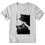 v neck cat shirt for gift idea
