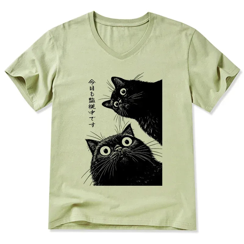 kyoto cat tee for daily wear