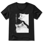 v neck cat shirt for gift idea