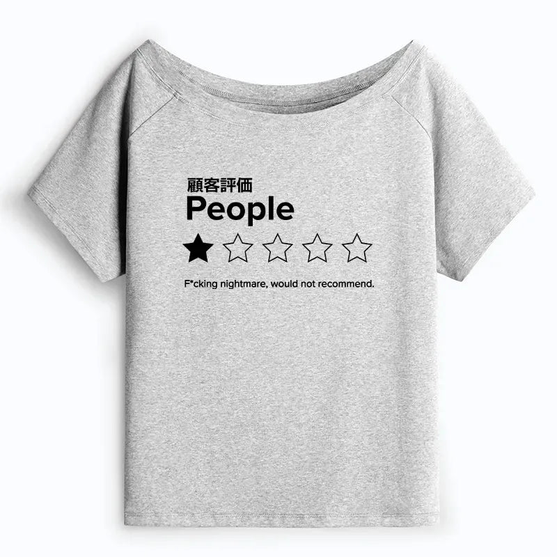 Japanese Off Shoulder T-Shirt for Women