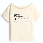 Kyoto-Lion Evaluation People Off Shoulder T-Shirt