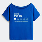 Kyoto-Lion Evaluation People Off Shoulder T-Shirt