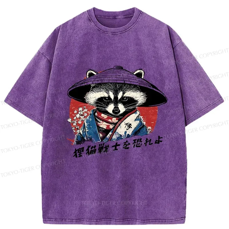 Japanese Raccoon Samurai T-Shirt