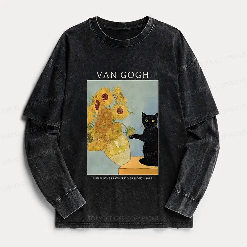 Sunflower Ukiyo-e T-Shirt Gift Idea