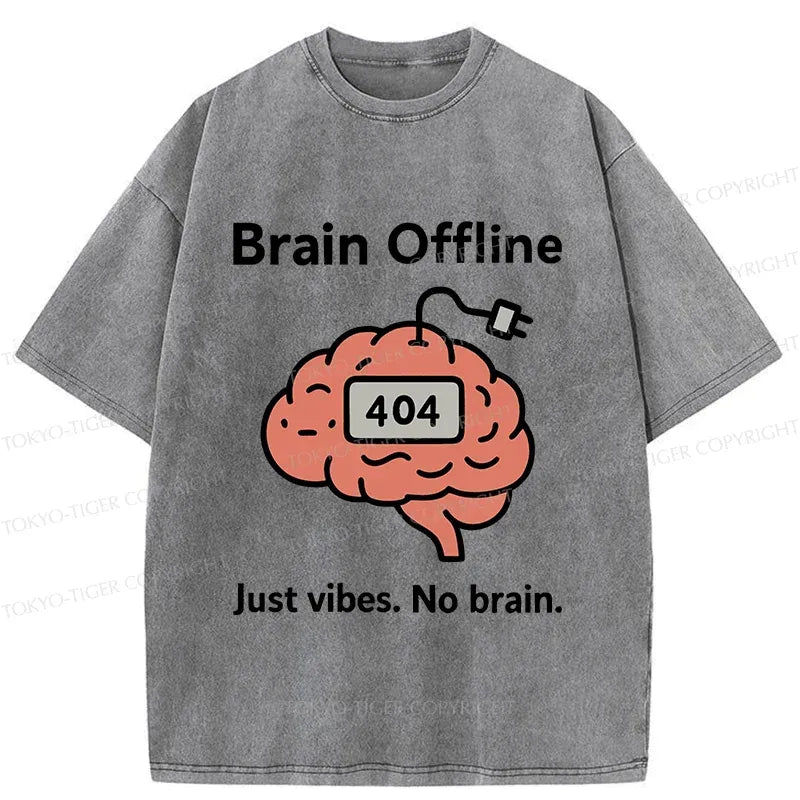 Kyoto-Lion Brain Short Circuit Washed T-Shirt