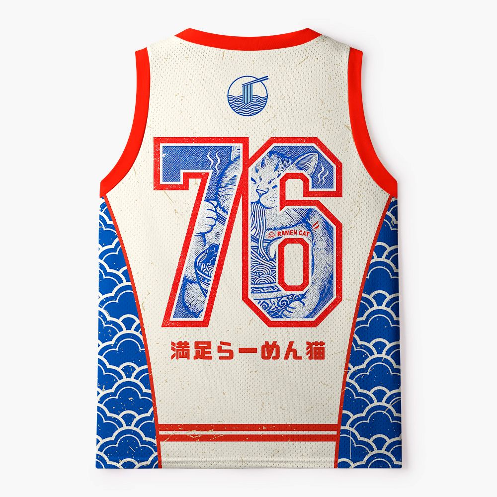 Japanese Ramen Cat Mesh Tank Top