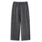 Kyoto-Lion Minimal Asian Ink Brush Gecko Vibe Washed Utility Sweatpants
