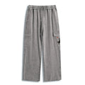 Kyoto-Lion Minimal Asian Ink Brush Gecko Vibe Washed Utility Sweatpants