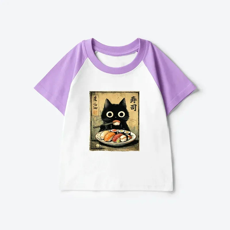 Retro Cat Tee for Summer