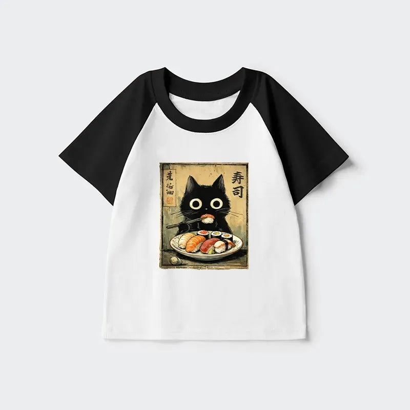 Retro Cat Tee for Summer