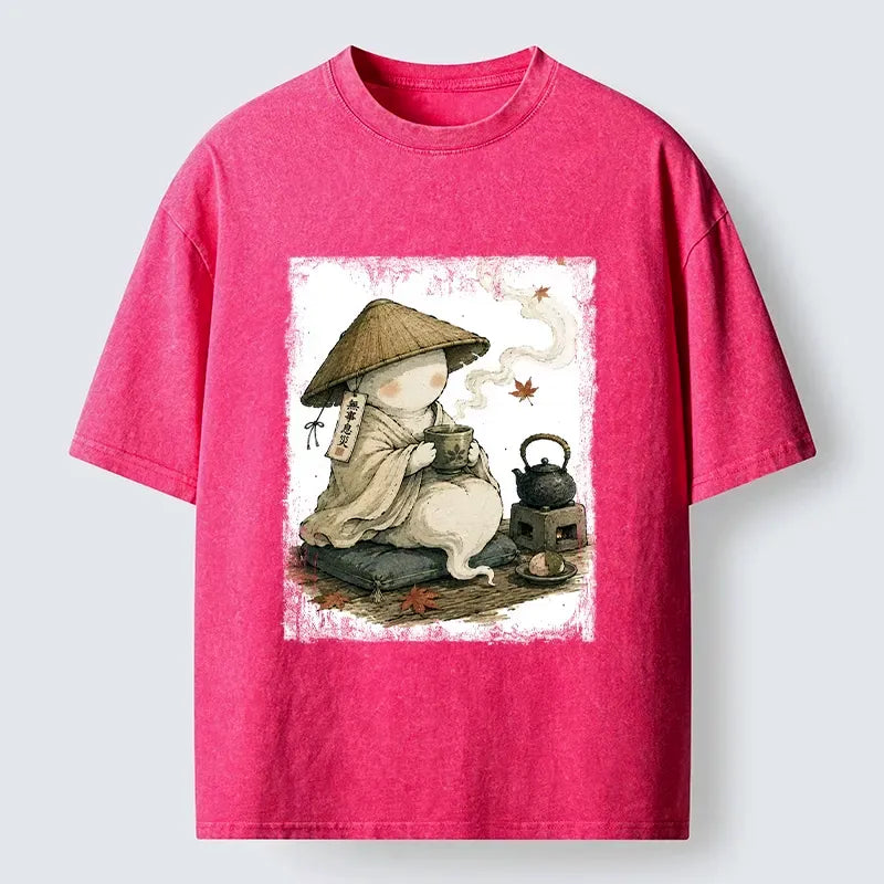 Cute Ghost Tea Time T-Shirt