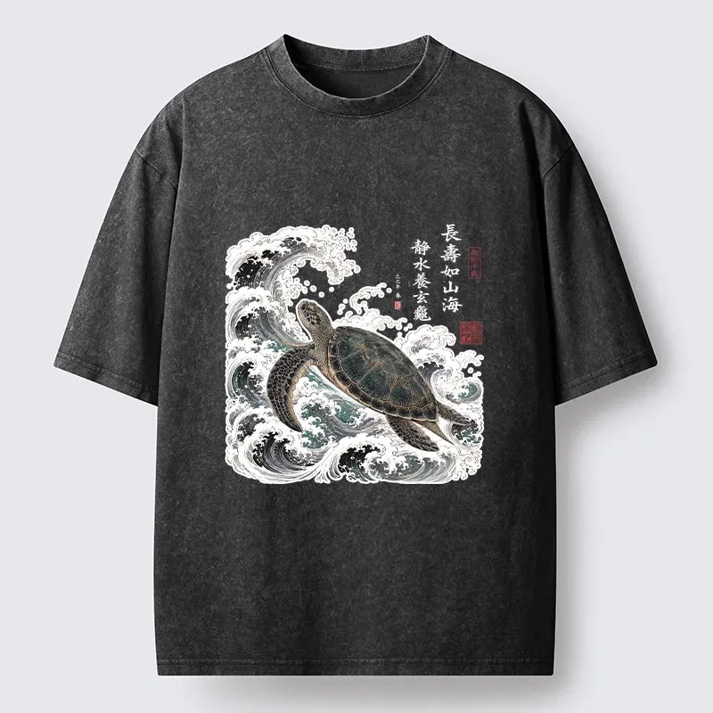 Lucky Turtle Japanese Art Tee