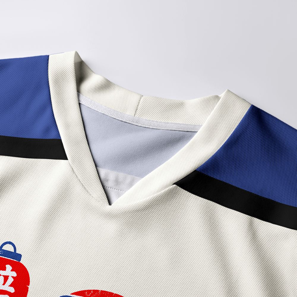 Kyoto-Lion Japanese Retro Octopus Ramen Long-Sleeve Hockey Jersey