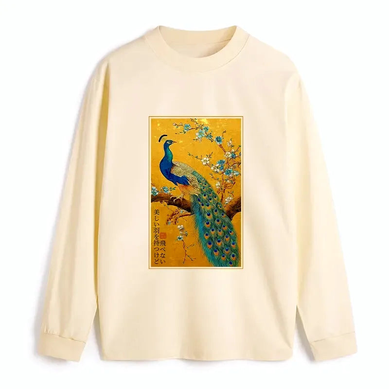 Japanese Peacock Long Sleeve T-Shirt