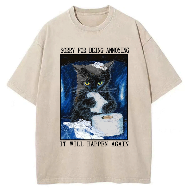 naughty cat toilet paper t-shirt