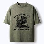 Kyoto-Lion Funny Reaper Meme Washed T-Shirt