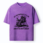 Kyoto-Lion Funny Reaper Meme Washed T-Shirt