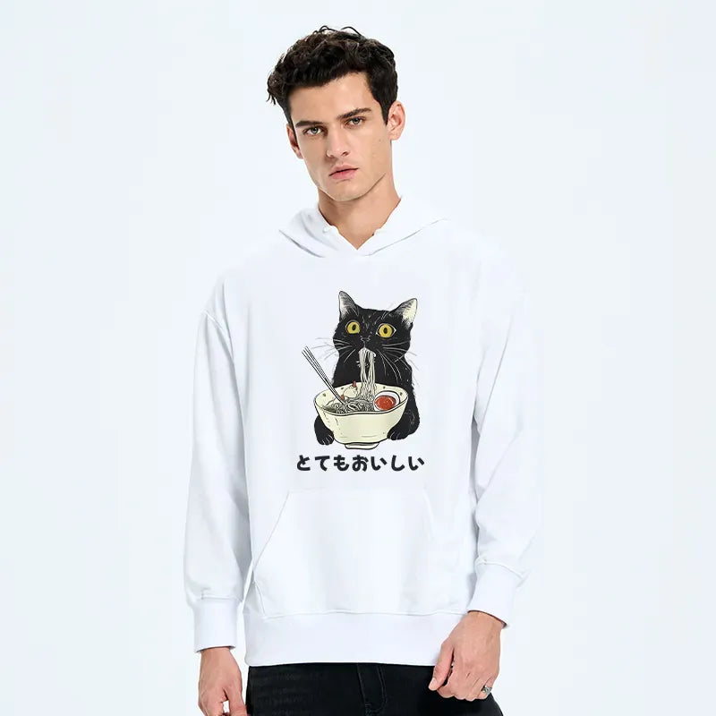 Kyoto lion cats ramen noodle sweatshirt gift idea