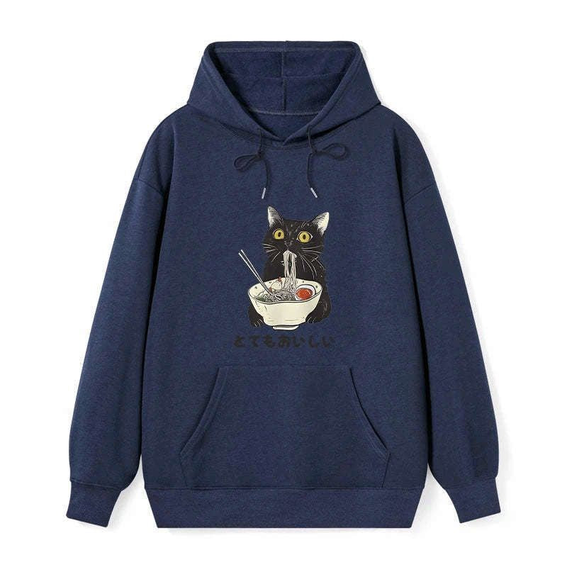 Kyoto-Lion Cats Eat Ramen Noodles Classic Hoodie