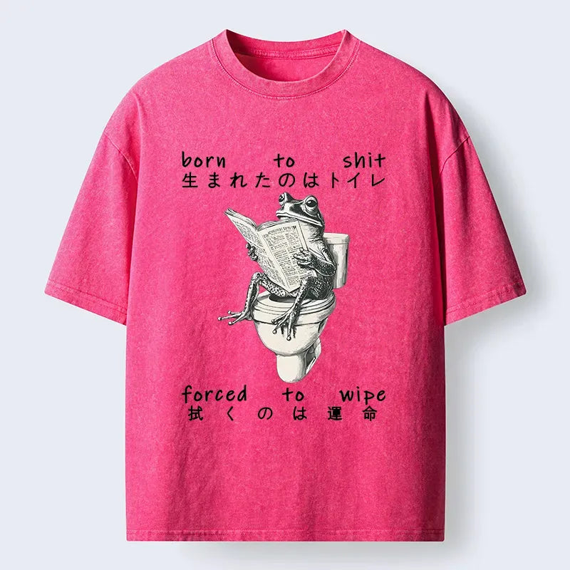 Washed Japanese T-Shirt for Summer
