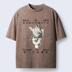 Washed Japanese T-Shirt for Summer