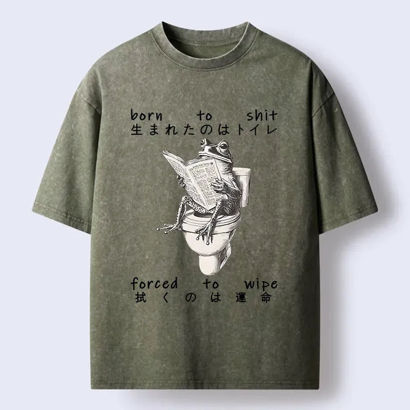Washed Japanese T-Shirt for Summer