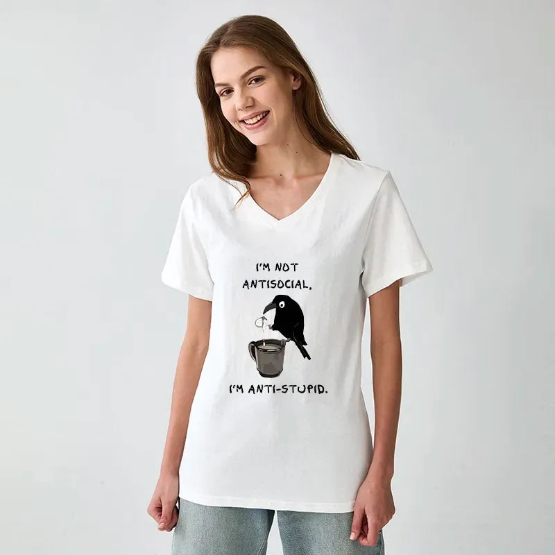 Cool Crow Coffee Tee for Streetwear