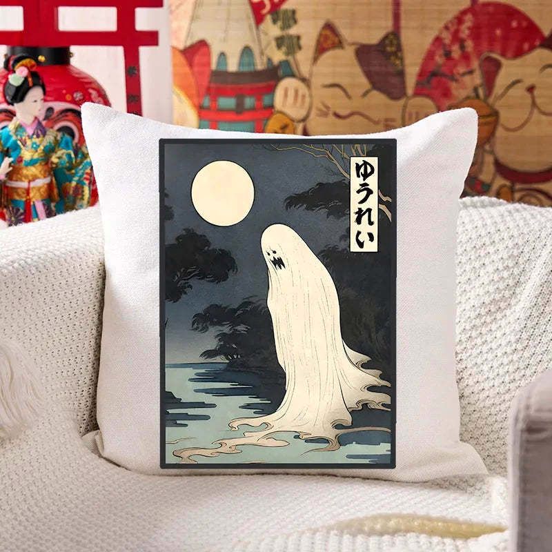 Kyoto-Lion Creepy Japanese Ghost Cushion Pillow