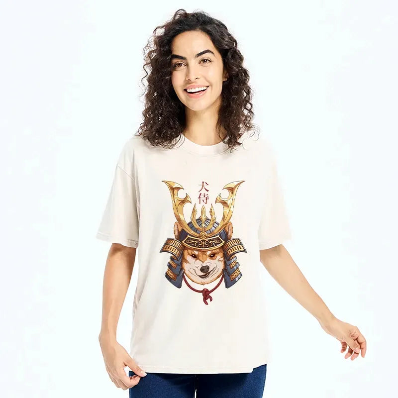 Washed Japanese Warrior Tee Gift Idea