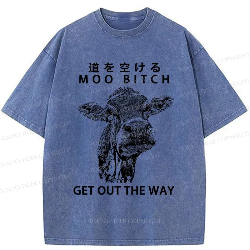 japanese vintage cow t-shirt free shipping