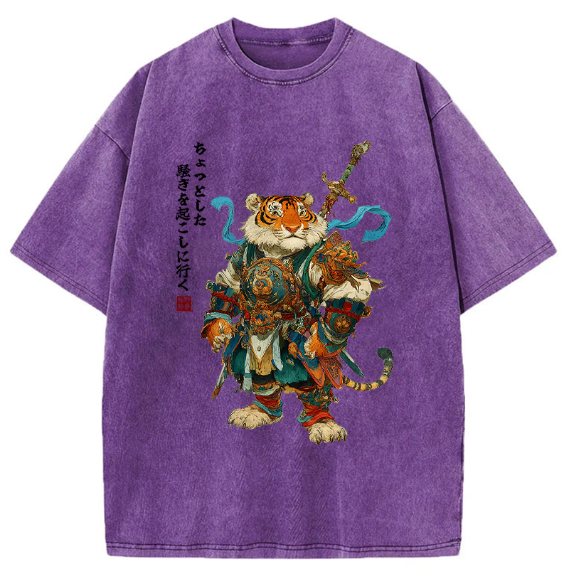 Retro Kyoto Lion T-Shirt for Summer