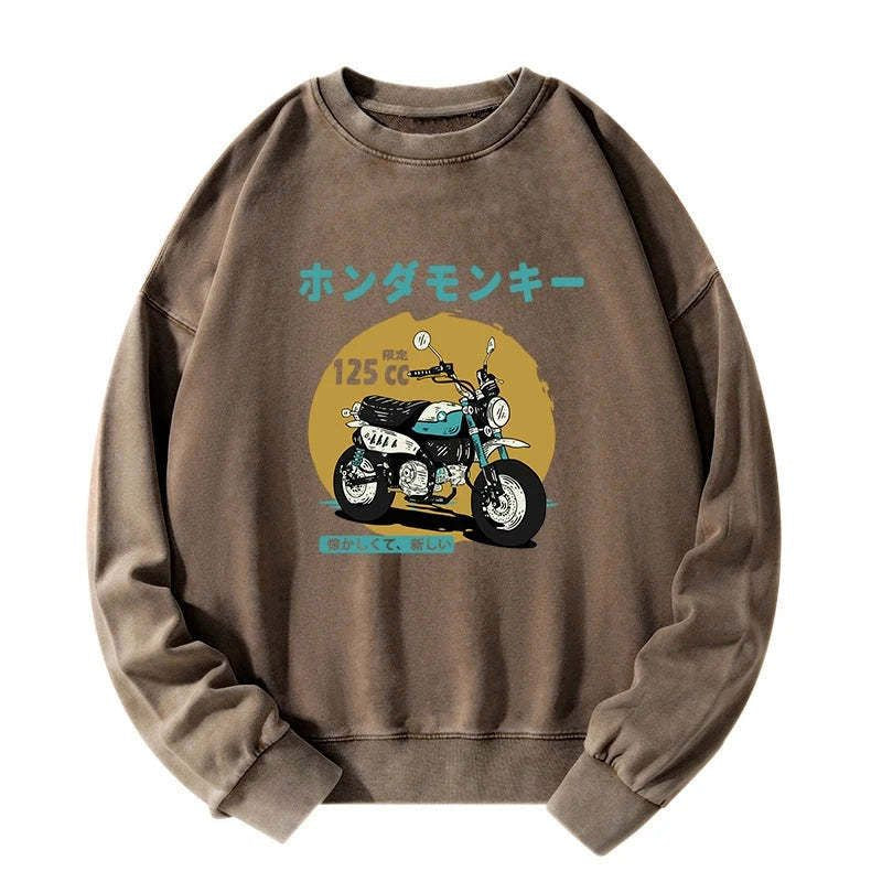 Kyoto-Lion Honda Motorcycle Japanese Washed Sweatshirt