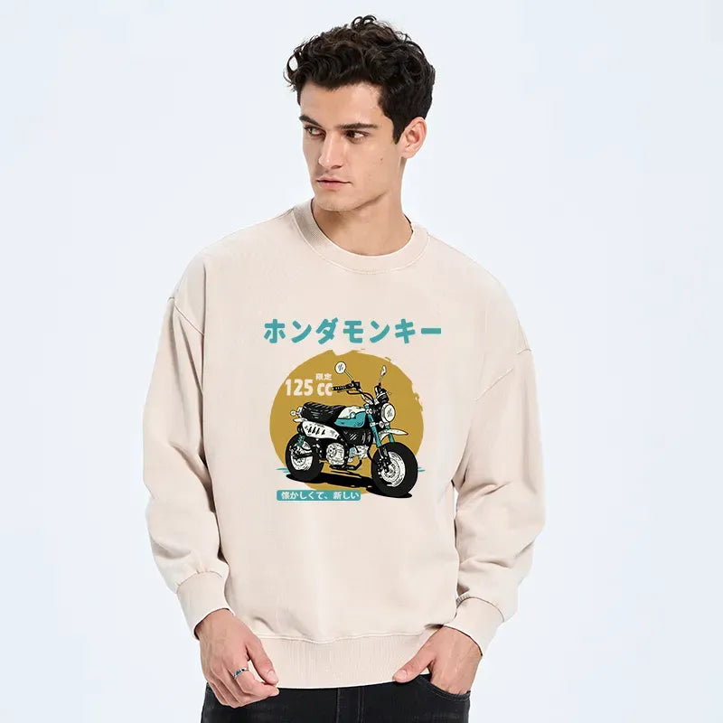 Kyoto-Lion Honda Motorcycle Japanese Washed Sweatshirt