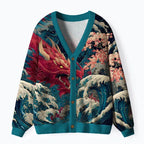 Trendy Ukiyo-e Cardigan for Streetwear