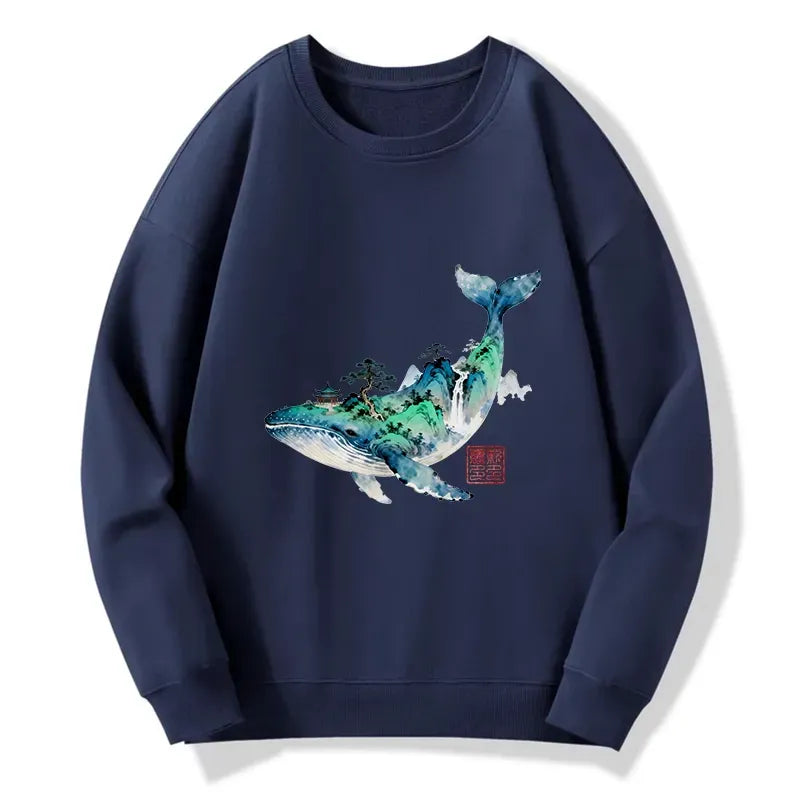kyoto lion landscape sweatshirt