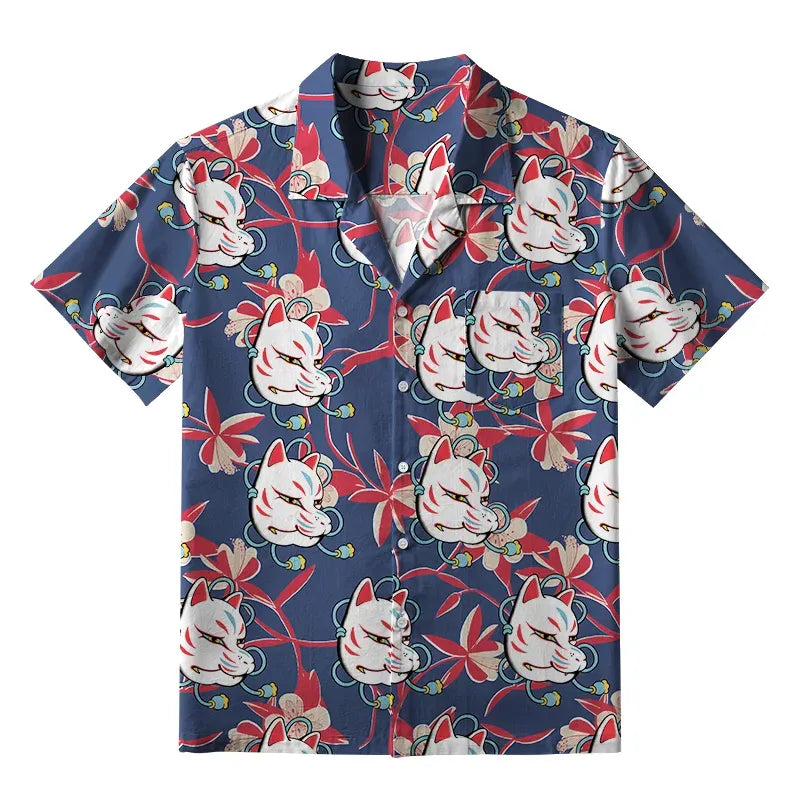 Mythical Fox Mask Shirt for Beach