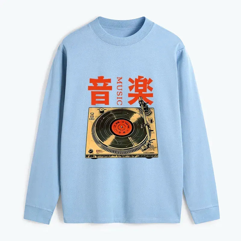 Retro Record Player Long Sleeve T-Shirt