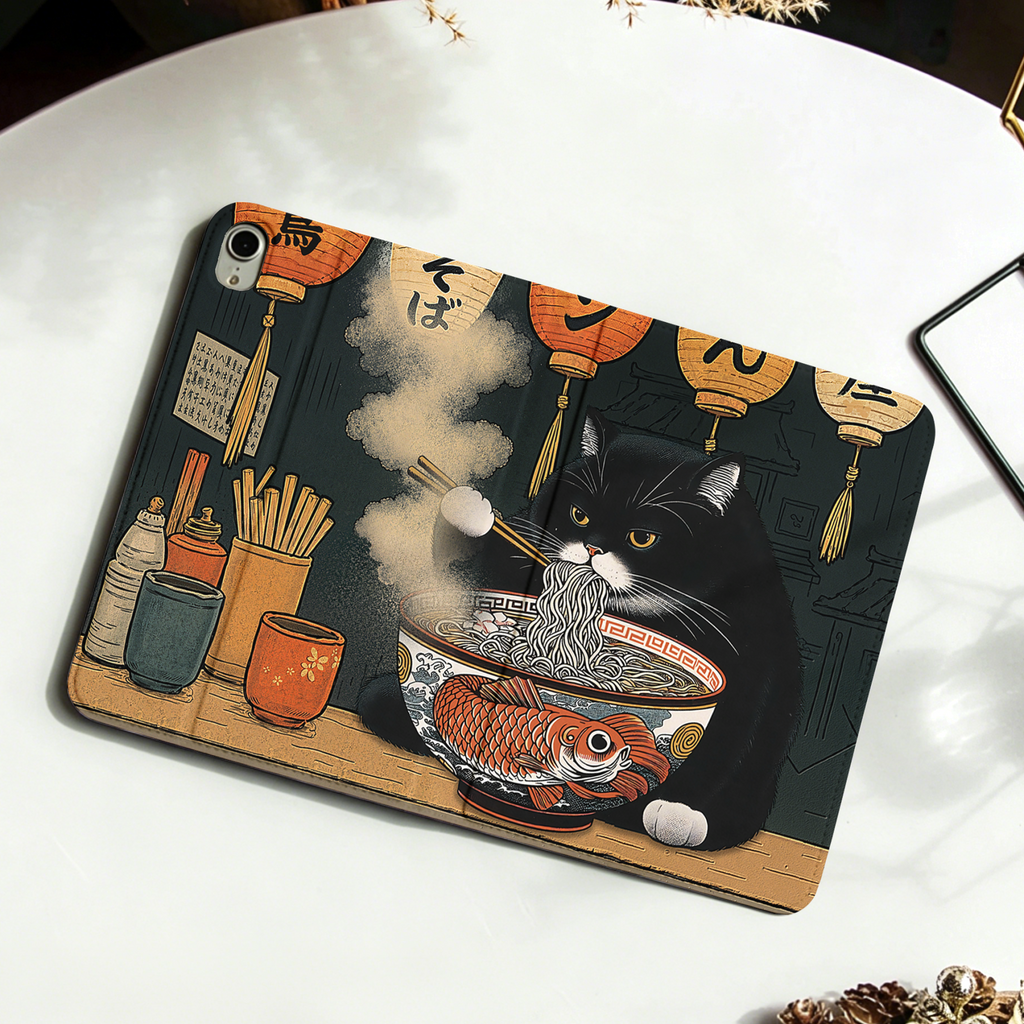 Fat Cat Ramen Tablet Case for iPad