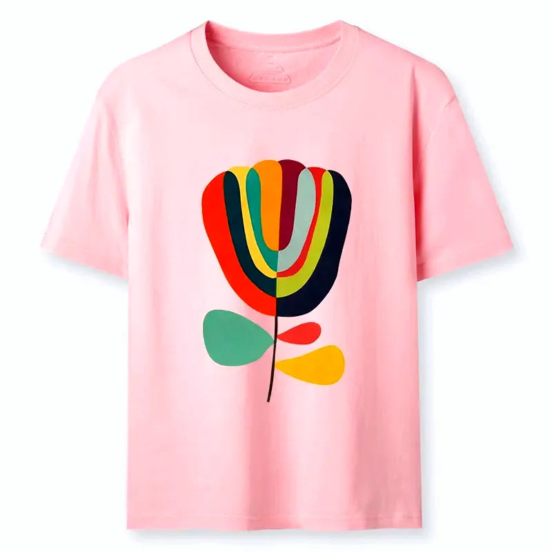 Trendy Japanese Flower T-Shirt for Daily Wear