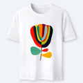 Japanese Colorful Flower T-Shirt for Summer