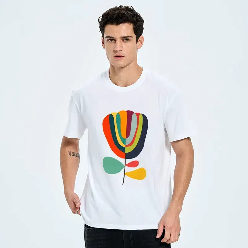 Trendy Japanese Flower T-Shirt for Daily Wear