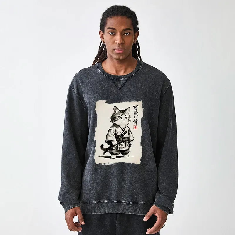 Washed Terry Sweatshirt for Daily Wear
